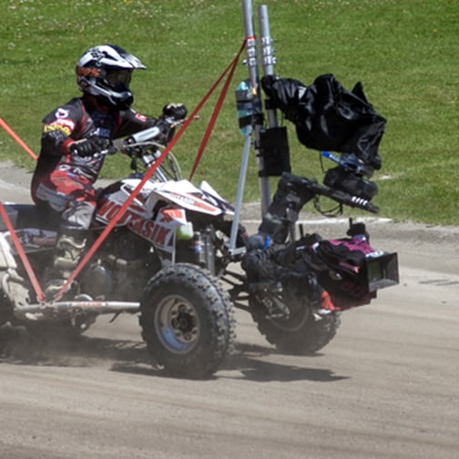 Elit gyro head mounted to a quad on speedway