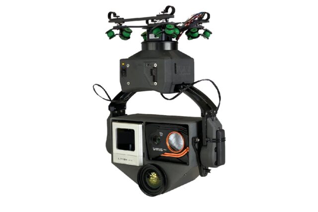 UAV gimbal for Wiris Pro thermal camera, Mako G IR camera, Livox LIDAR